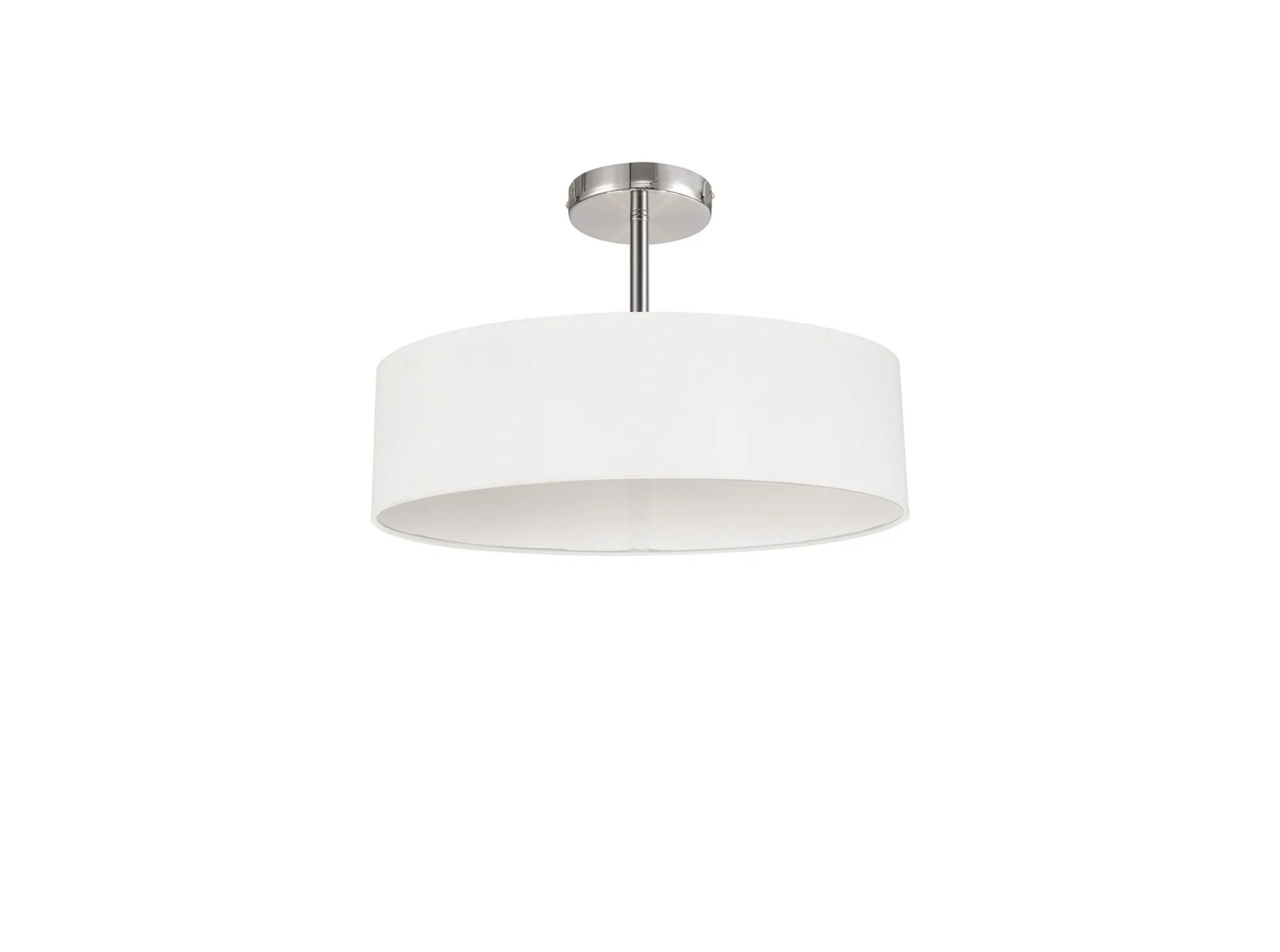 Baymont 45cm, Semi Flush 5 Light Polished Chrome, Grey/White DK0739  Deco Baymont CH WH